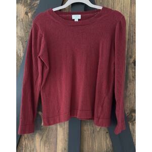 Women’s J Crew Red Teddie Sweater Size Large